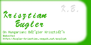 krisztian bugler business card